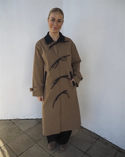 Orchid Long Bow Trenchcoat - Only